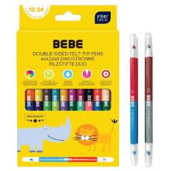 Mazaki dwustronne 12/24kol. BEBE Kids (5902277363152)