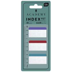 Zakładki indeksujące z linijką Pet 44x25mm 30szt