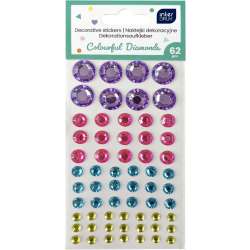 Naklejki dekoracyjne 62szt Colourful Diamonds