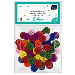 Guziki kolorowe 62szt