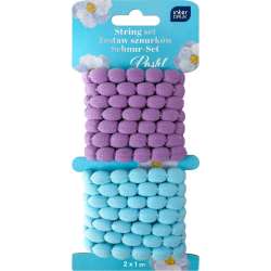 Zestaw sznurków ozdobnych 2x1m Pastel - 1