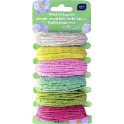 Zestaw sznurków wełnianych 6x5m Pastel - 1