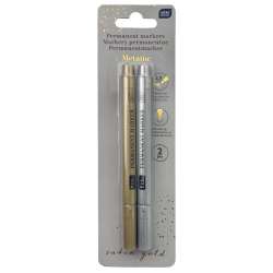 Markery metaliczne Silver/Gold 2szt