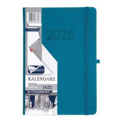 Kalendarz 2026 A5 tygodniowy Jazz turkusowy - 1