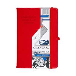 Kalendarz pedagoga 2025/26 A5 tyg Salsa czerwony