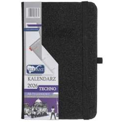 Kalendarz 2026 A6 tygodniowy Techno czarny