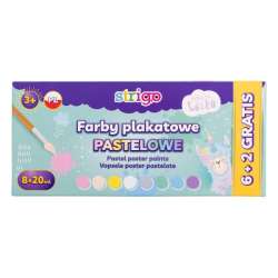 Farby plakatowe 8 kolorów, pastelowe Lenka Strigo (SSC147)