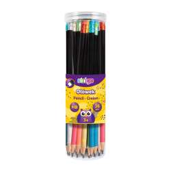 Ołówek czarny z gumką HB (36szt) STRIGO - 1