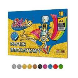 Papier brokat A4 samoprzylepny 10 kartek 8 kolorów