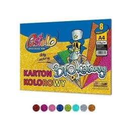 Karton brokat A4 210g 8 kartek mix