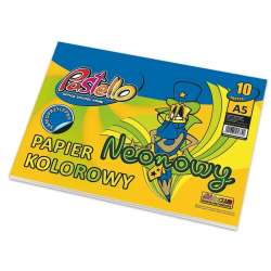 Papier kolorowy A5 samoprzylep 10 kartek neon