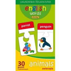 ADAMIGO ZWIERZĘTA-ANIMALS PUZZLE DYDAKTYCZNE JĘZ.ANGIELS (6113) - 2