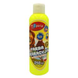 Farba dekoracyjna fluorescencyjna żółta 250ml - 1