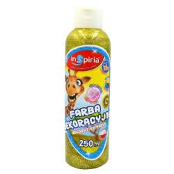 Farba dekoracyjna brokat żółta 250ml