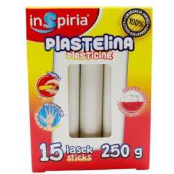 Plastelina biała 15 lasek 250g