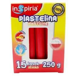 Plastelina czerwona 15 lasek 250g