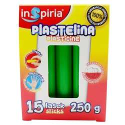 Plastelina zielona 15 lasek 250g