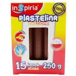 Plastelina brązowa 15 lasek 250g - 1