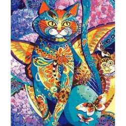 Diamentowa mozaika Kot ze skrzydłami 40x30cm 1006778 (NO-1006778) - 1