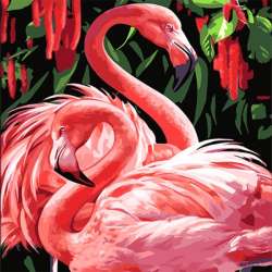Diamentowa mozaika Flamingi 30x40cm 1007350 (NO-1007350) - 1