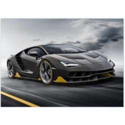 Diamentowa mozaika Auto sportowe czarne na asfalcie 30x40cm 1008538 (NO-1008538)
