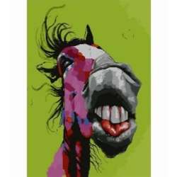 Malowanie po numerach 40x50cm Zwariowany koń 1008980 (NO-1008980) - 1