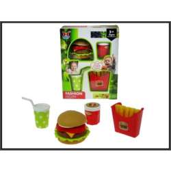 Zestaw fast food z kubeczkiem, sosem, hamburger, frytki (HNS07) - 2