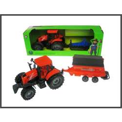 Traktor z maszyną 43cm 2rodzaje siewnik, rozdrabniacz w pudełku HIPO cena za 1 szt. (H12652) - 1