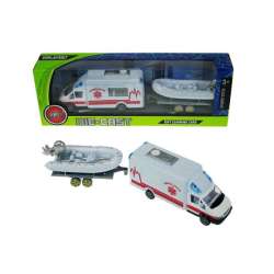 Auto Van Pogotowie z przyczepą i pontonem 17x13cm 889-300C HIPO cena za 1 szt (HXAE03) - 1