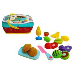 Koszyk piknikowy z produktami do krojenia - 1