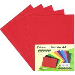 Tektura A4 falista wiśniowa 5szt - 1