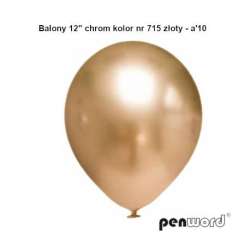 Balony chromowane złote 30,5cm 10szt - 1