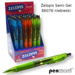 Żelopis Semi Gel niebieski (24szt) - 1