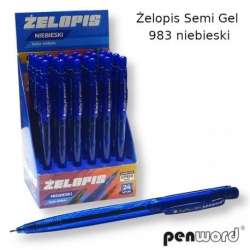 Żelopis Semi Gel niebieski (24szt) - 1