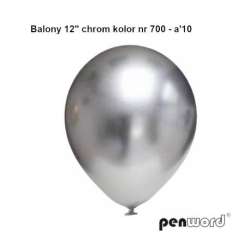 Balony chromowane srebrne 30,5cm 10szt - 1