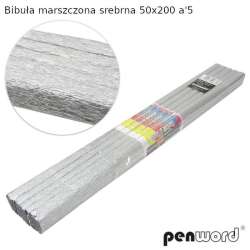 Bibuła marszczona srebrna 50x200 (5szt)