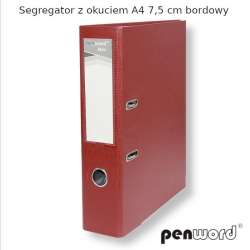 Segregator A4 z okuciem 7,5cm bordowy