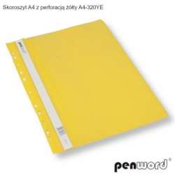 Skoroszyt A4 z perforacją żółty (20szt) - 1