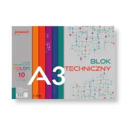 Blok techniczny A3 Premium kolor 180g 10 arkuszy - 1