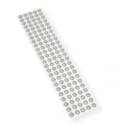 Kryształki samoprzylepne srebrne 10mm