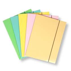 Teczka A4 z gumką laminowana pastel mix (10szt)