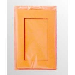 Karty passepartout prostokąt pomarańcz 10,5x15cm - 1