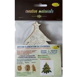 Zestaw elementów do zdobienia choinka BN 2szt
