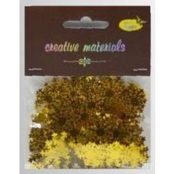 Elementy z folii śnieżynki złote 15g