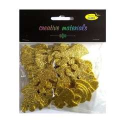 Anioły z pianki brokatowej złote ok 50szt