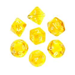 Komplet kości RPG żółte mini kryształowe REBEL (GXP-791254)