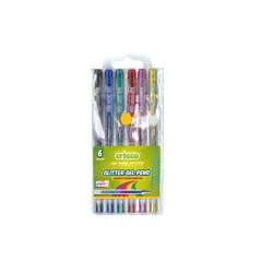 Długopisy żelowe brokatowe 6 kolorów CRICCO
