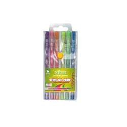 Długopisy żelowe fluorescencyjne 6 kolorów CRICCO