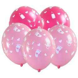 Balony Baby shower dziewczynka 5szt