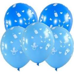 Balony Baby shower chłopiec 5szt